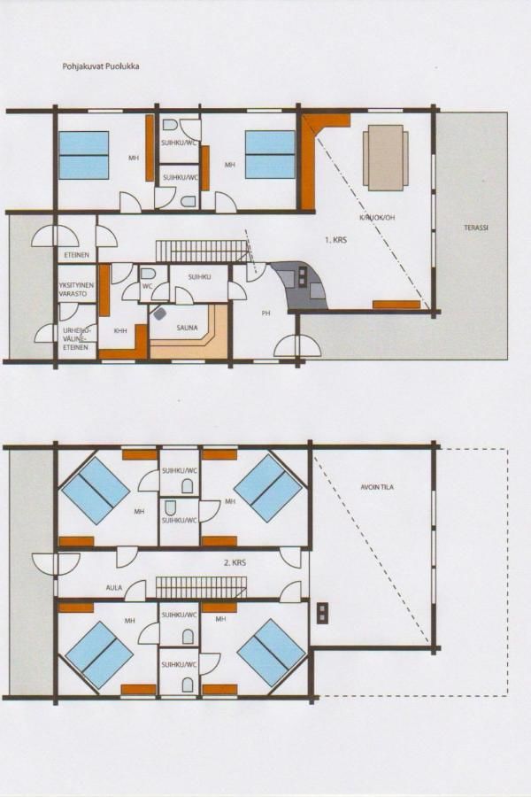 Дома для отпуска Holiday Home Rukajärven kelopirtit puolukka Aikkila-44